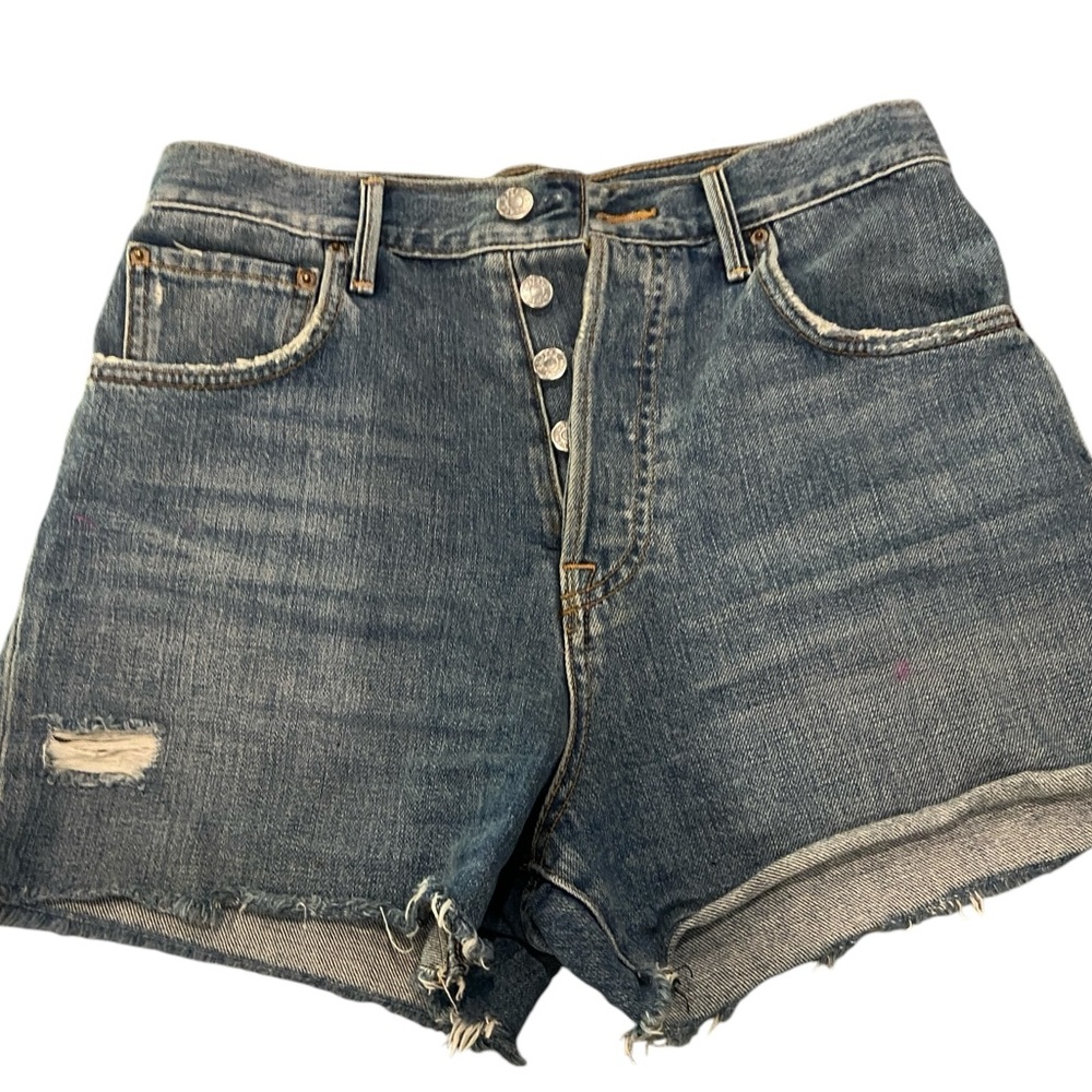 Grlfrnd Revolve Denim button fly shorts. Sz 25